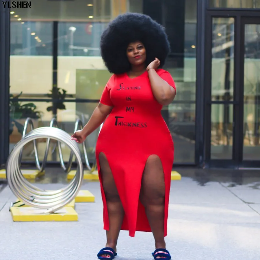 Plus Size African Dresses for Women Dashiki Print Letters African Clothing Sexy Fashion High Split Evening Long Africa Dress 10