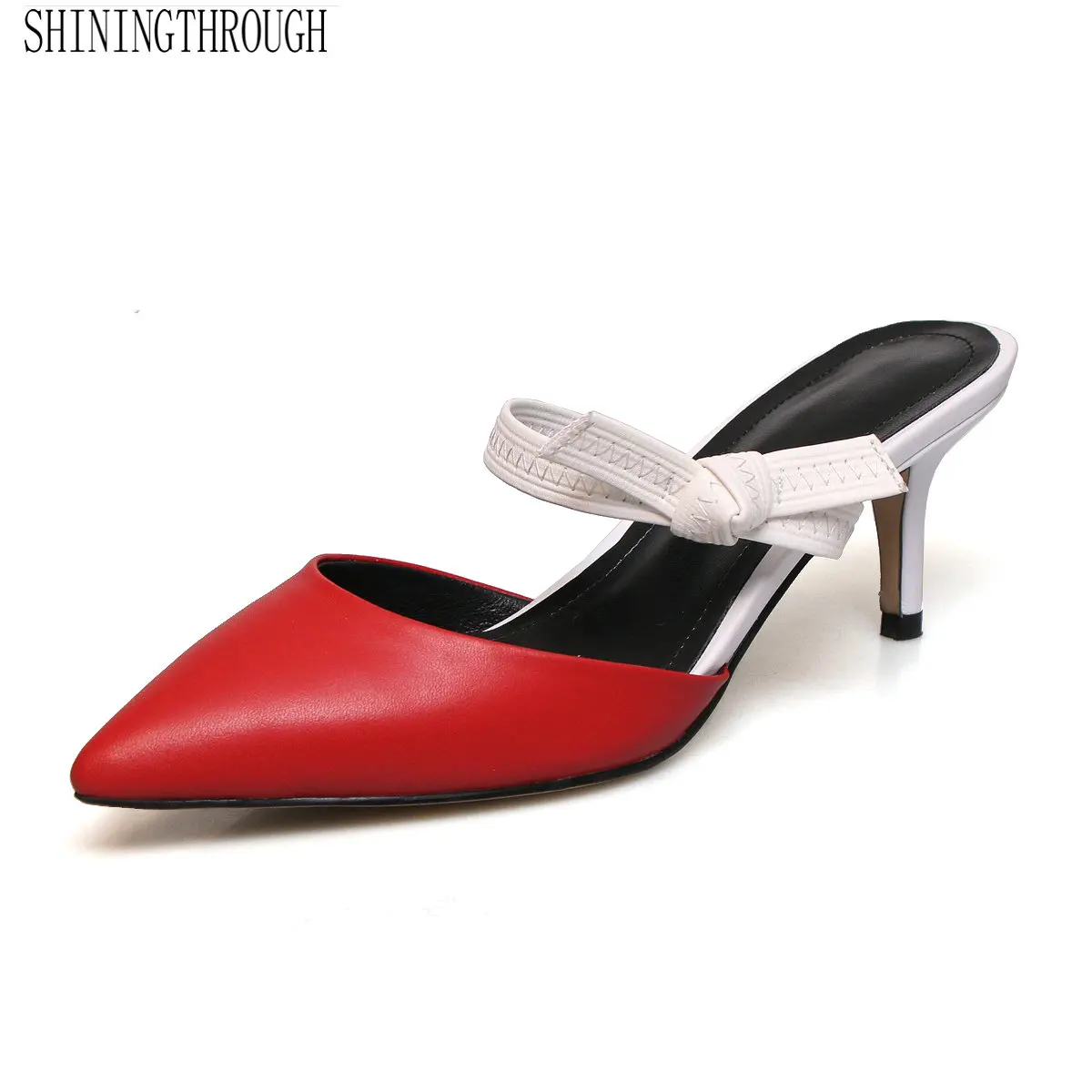 

Summer Women Slippers Thin High Heels Women Mules poined Toe Gladiator Slippers Sandals Slides Shoes