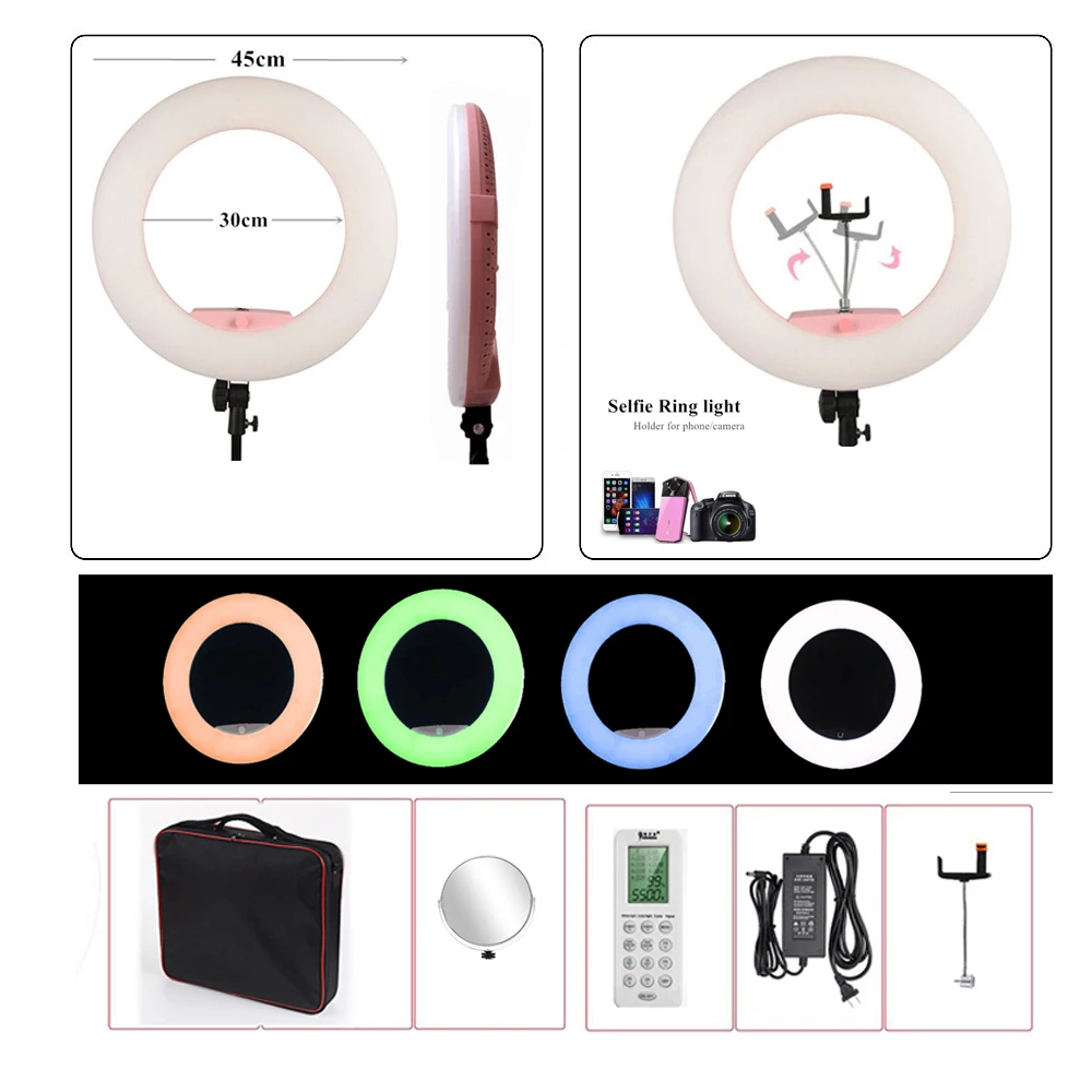  Yidoblo FC-480 RGB APP Control Ring Light LED Video Light Beauty nail skin Photography Movie Studio - 32913593275