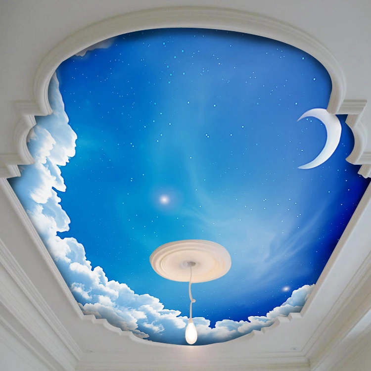 広いリビングルーム天井muralシームレス背景壁紙qiangbu子供ルーム天井屋根スカイ壁紙 Sky Wallpaper Background Wallpaperroof Sky Aliexpress