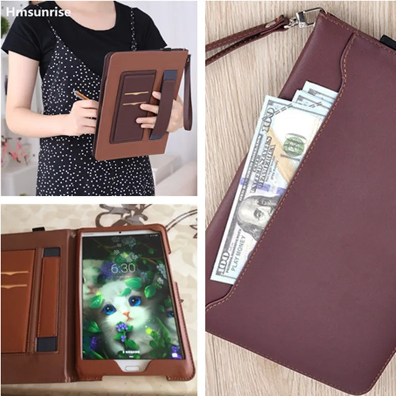 

Hmsunrise Smart Case For Huawei MediaPad M5 8.4 SHT-AL09 SHT-W09 Tablet Stand Cover Hand hold Belt Storage Bag 8.4 inch