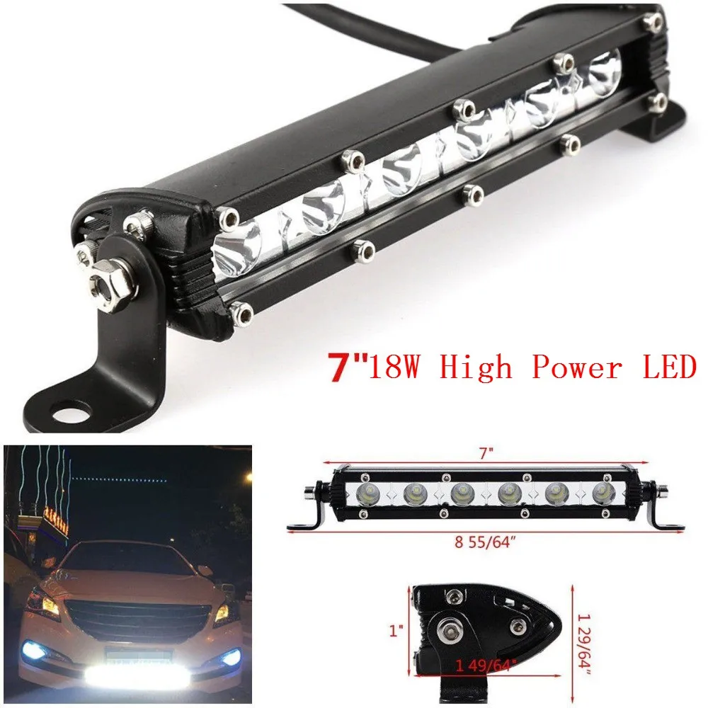 

Krator 18W LED Work Light Bar For 4WD Offroad Spot Fog ATV SUV Driving Lamp Waterproof
