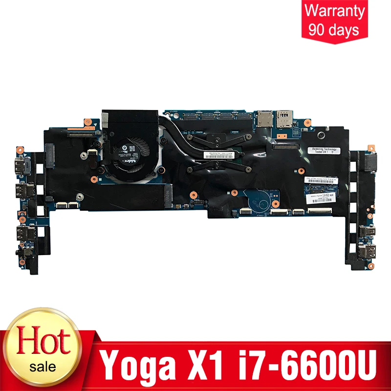 YTAI for Lenovo Thinkpad Yoga X1 font b laptop b font motherboard with I7 6600U 8GB