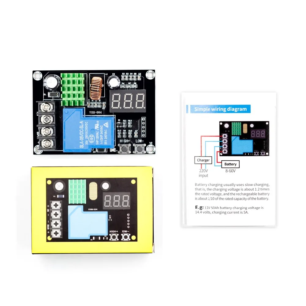 VHM-004 Battery Charger Control Module DC 6-60V Storage Lithium Battery Charging Control Switch Protection Board VHM-004 Battery Charger Control Module DC 6-60V Storage Lithium Battery Charging Control Switch Protection Board
