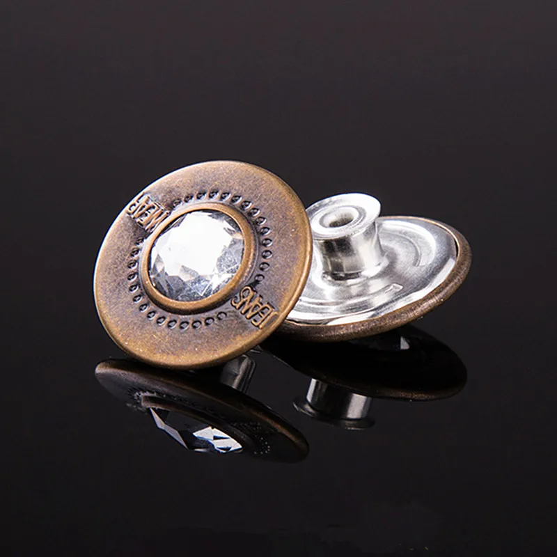 24MM 50 Sets Metal Shank Adults Jeans Button Clasp Iron Cowboy
