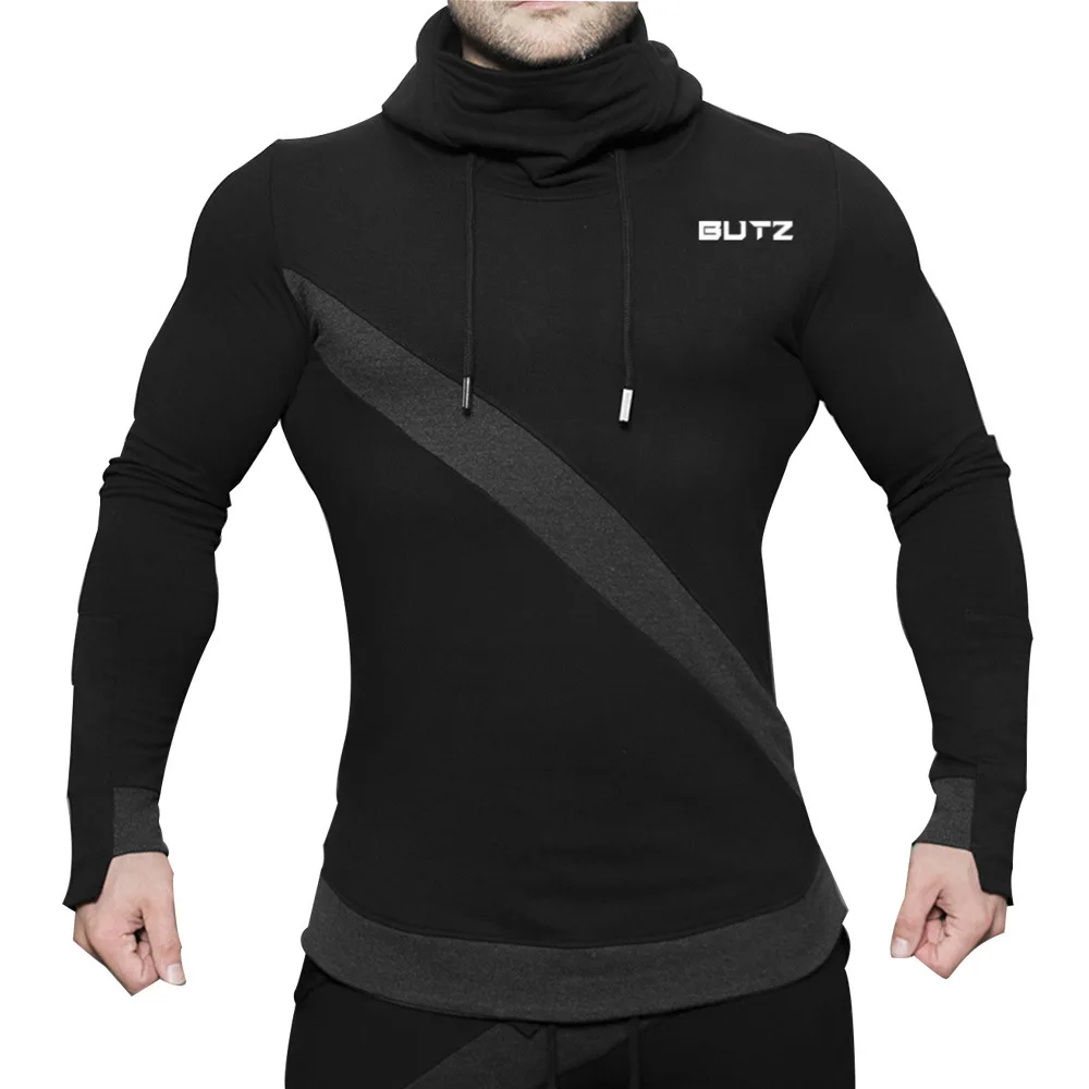 Мужская куртка для бега, для фитнеса, для упражнений на открытом воздухе, для занятий спортом, футболом, тренировкой, тренажерным залом, бегом, бегом, курткой - Цвет: Черный