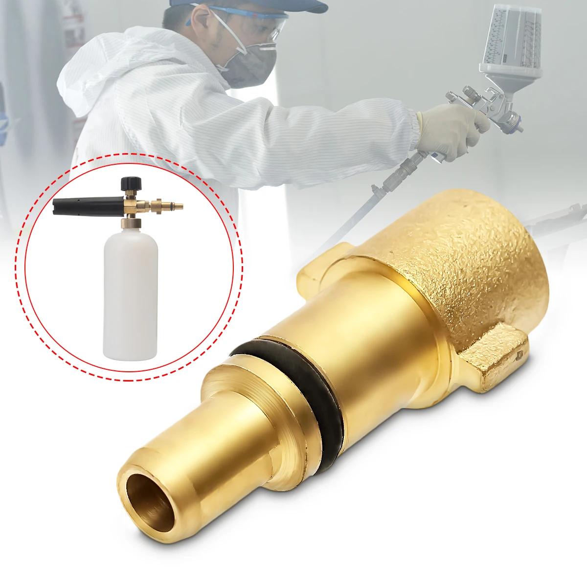

1/4 Female Car Pressure Washer Adapter Connector 3000PSI Quick Connection Adaptor Fitting For Foam Lance
