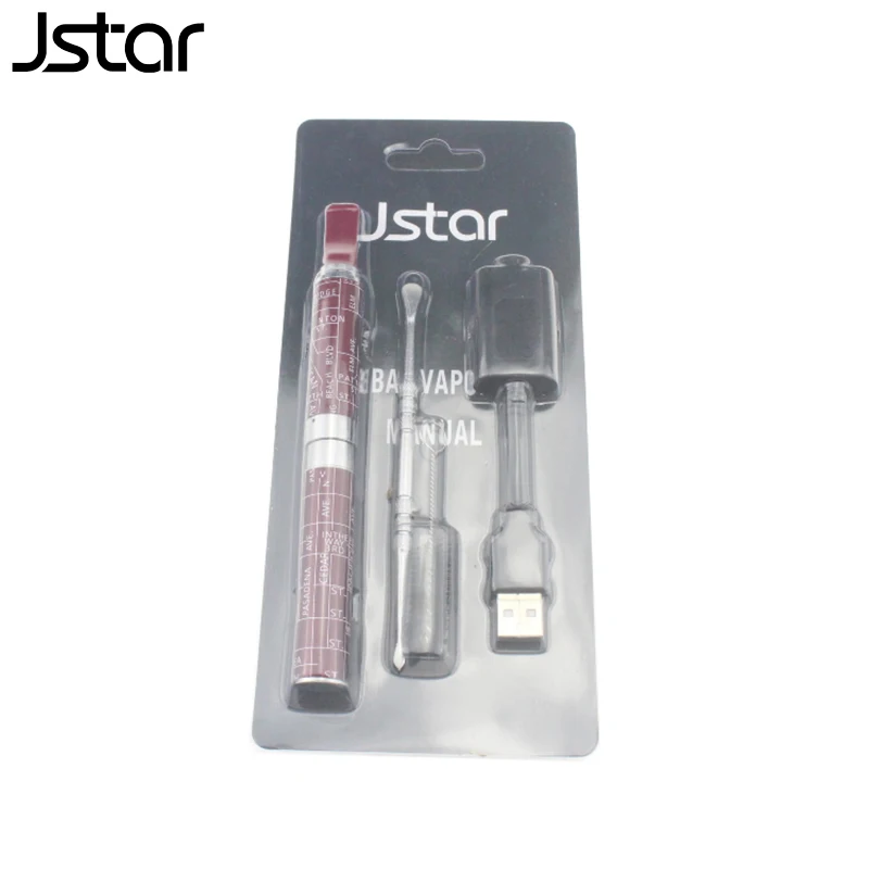 100 шт./лот Jstar электронная сигарета сухой травы испаритель Блистер пакет 7