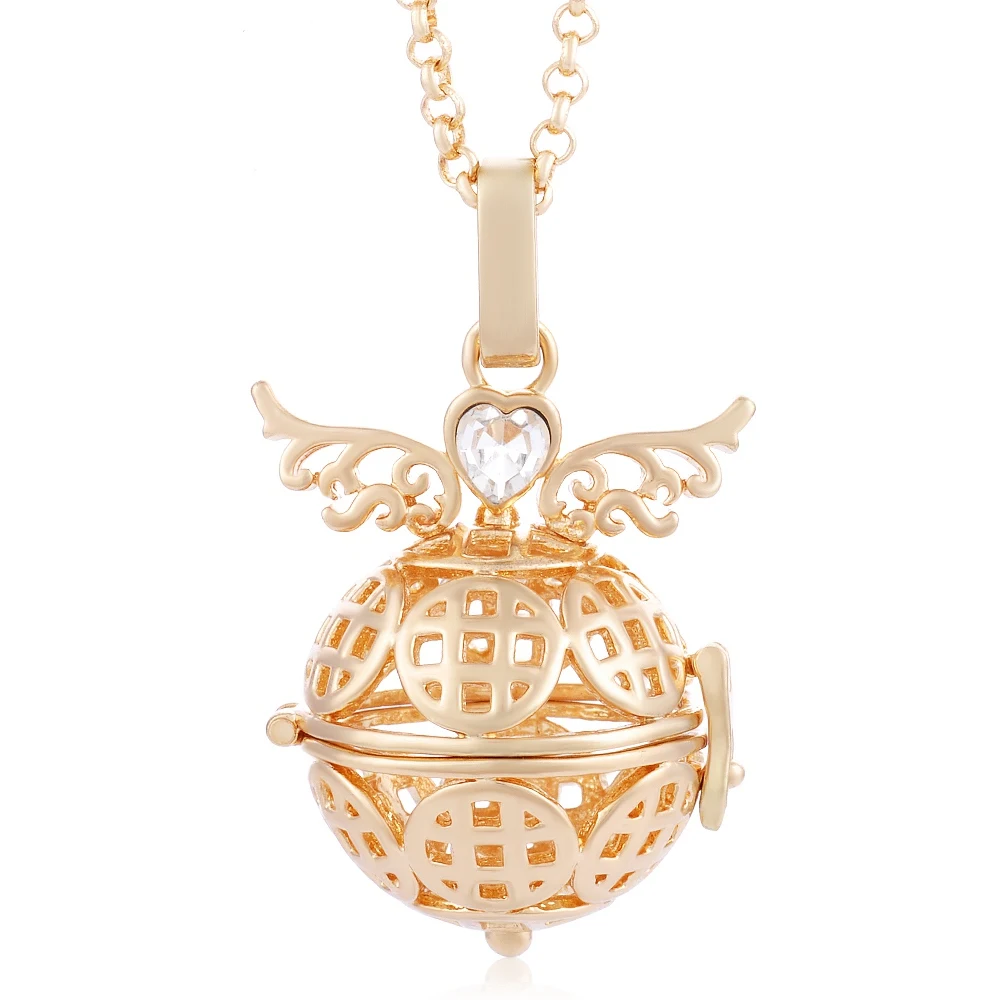 8 видов стилей Мехико Chime Музыка Ангел мяч звонящий ожерелье с медальоном для ароматерапии эфирное масло беременных Ожерелье Женщины VA-001 - Окраска металла: va-008-c
