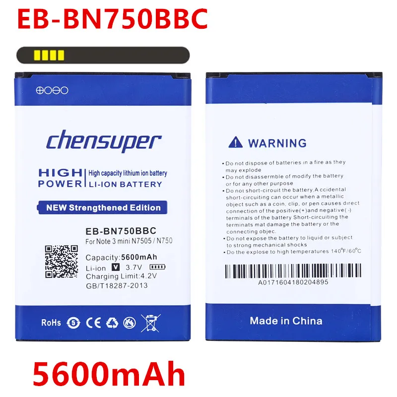 Новый аккумулятор B800BE EB-BN910BBE для Samsung Galaxy Note2 N7100 Note3 NOTE4 Note 3 NEO LTE EB-BN750BBC J5 2016 Edition |