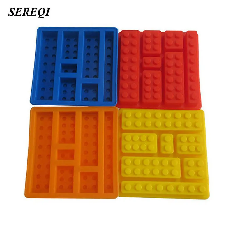 

SEREQI Silicone Lego Building Blocks DIY Mold Chocolate Tray Jello Brownie Dessert Pastries Mould Savarin Cake Decoration Tool