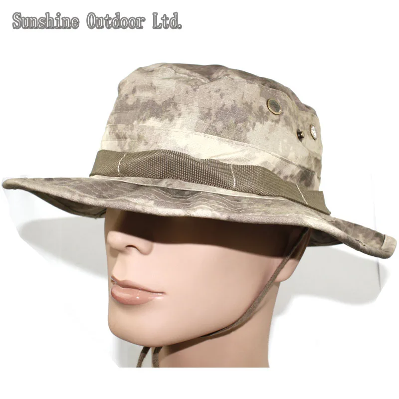 Охотничья или снайперская камуфляжная шляпа, шляпа от солнца, Пешие прогулки - Цвет: AT