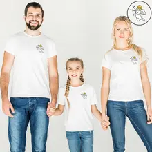 Одинаковые комплекты для всей семьи забавная футболка с изображением Амура летние хлопковые повседневные комплекты с принтом для мамы и дочки