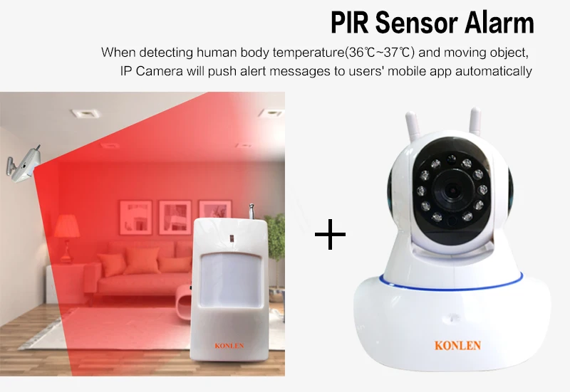 Infrared PIR motion detector alarm