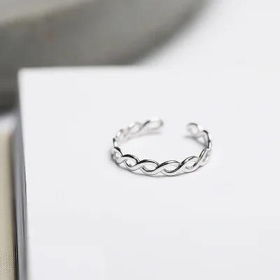 

Simple Style Silver Hollow Geometry Rings for Women Adjustable Size Ring For Women Lady Fashion Jewelry