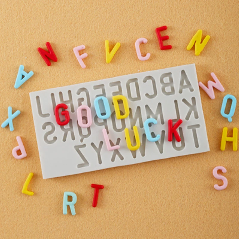 Lowercase & Uppercase силиконовая форма буквы помадная инструменты для украшения тортов