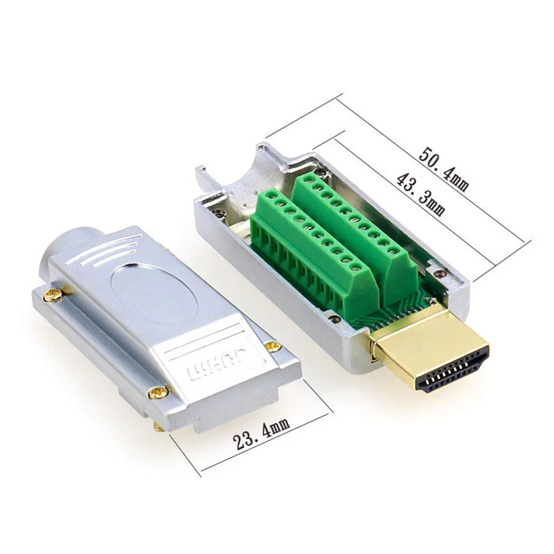 HD HDMI видео конвертер 2,0 Solderless разъем HDMI Мужской мини кабель адаптер для монитора и проектора