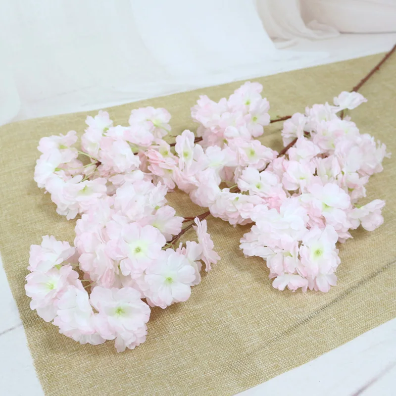 JAROWN Simulation Cherry Artificial Silk Fake Flowers Wedding Scene Decoration Photography Background Wall Decor Home Decoration (11)
