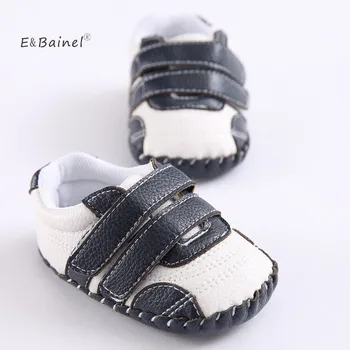 

E&Bainel Spring Autumn Baby Shoes Boys Girls Outdoors Soft PU Leather Infant First Walkers Toddler Crib Shoes 0-18 Months