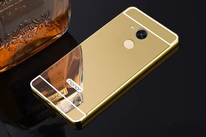 phone case for huawei Thời trang Sang Trọng Rose Gold Gương Trường Hợp Đối Với Huawei Honor 6A Alumimum Kim Loại Khung shell Back Cover cho Huawei Honor Chơi 6A phone case for huawei Cases For Huawei