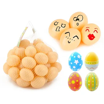 

50PCS Hatching Egg Hen Poultry Hatch Breeding Simulation Fake Plastic Artificial Egg DIY Painting Easter Egg Educational Toy J75