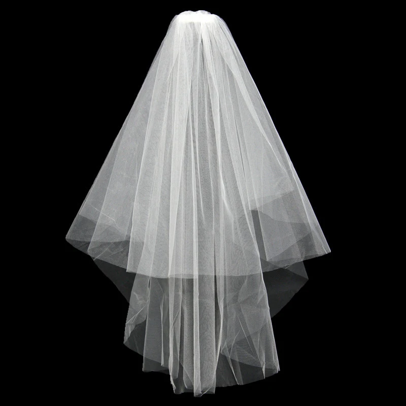 LORIE Tulle Wedding Veils Short With Cut Edge White/ivory Lace Bridal Veil with Comb Free Shipping LORIE Tulle Wedding Veils Short With Cut Edge White/ivory Lace Bridal Veil with Comb Free Shipping