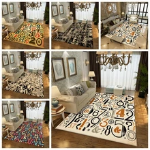 Творческие номера ковер Rugs Nordic Стиль Гостиная Спальня Диванный кофейный столик настольная прикроватная мода печатных декоративные коврики