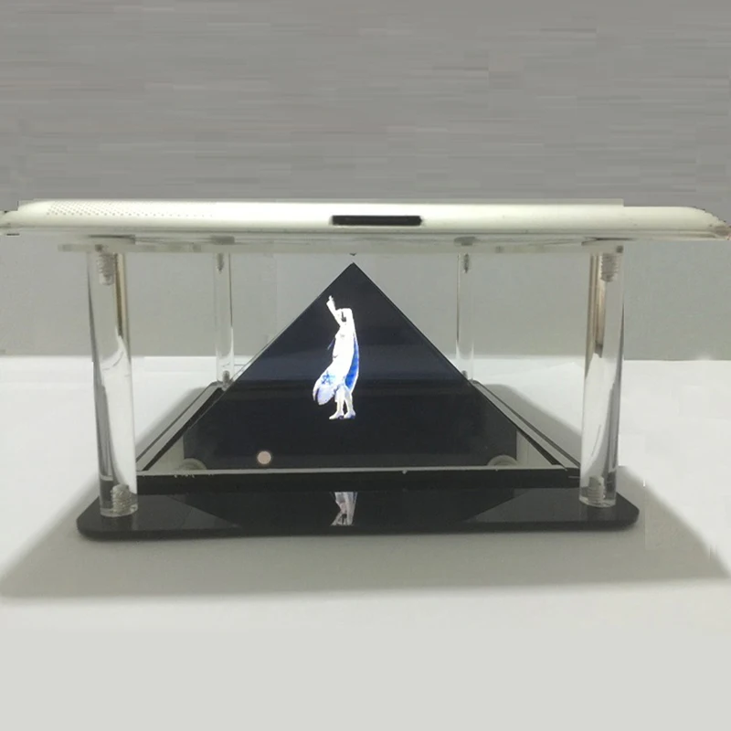 3D Holographic Projection Pyramid DIY for 7 to 10.1 inches cellphone smartphone Projector naked eye 4-dimensional imaging tools