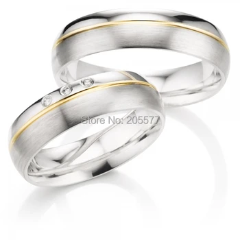 

custom size His and Hers wedding bands western style titanium engagement wedding rings set