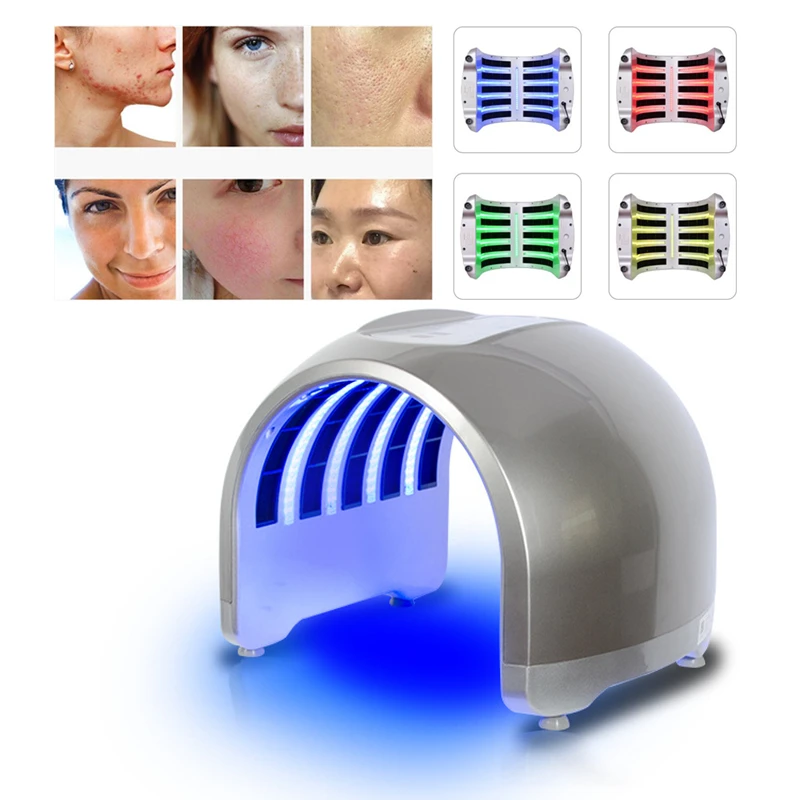  Upgraded Version 4 Colors LED Photon Facial Neck Mask PDT Photodynamic Microcurrent Skin Care Acne  - 33010437009