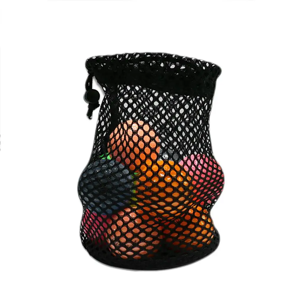 1Pcs Durable Golf Ball Mesh Bag Black Nylon Mesh Net Bag Pouch Golf