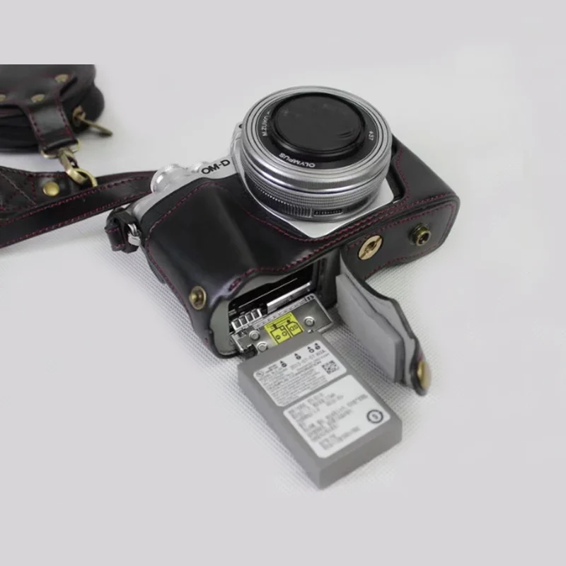Портативный чехол для фотоаппарата Olympus из искусственной кожи EM10III OM D MarkIII M3 14 42 мм
