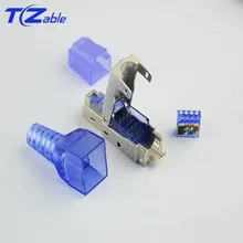 RJ45 разъем 10 Gigabit Ethernet CAT7 сетевой кабель обжимной разъем 8p8c RJ45 с экранированием CAT6 CAT.7 переходник 23/24AWG