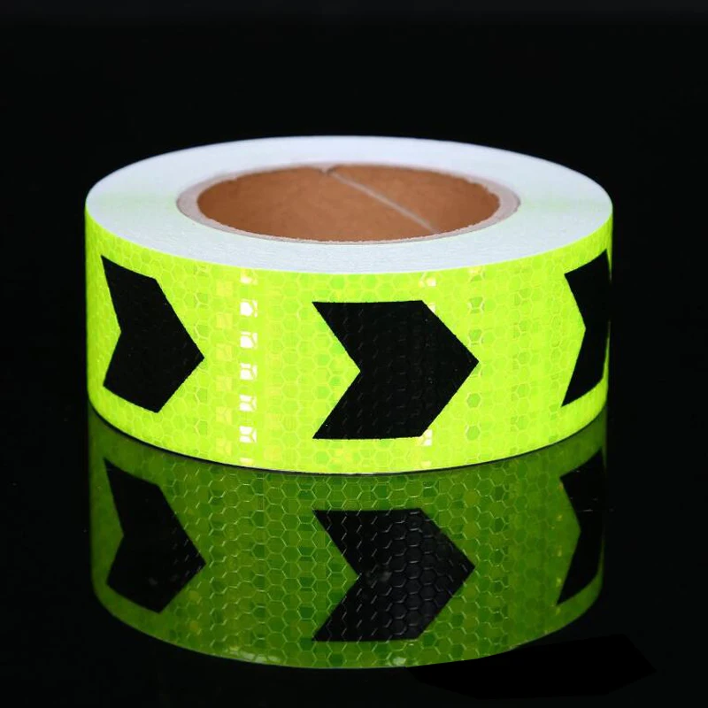 5cm width Fluorescent Yellow Car Cycling Reflective Stickers Adhesive Tape Car Stickers Accessories
