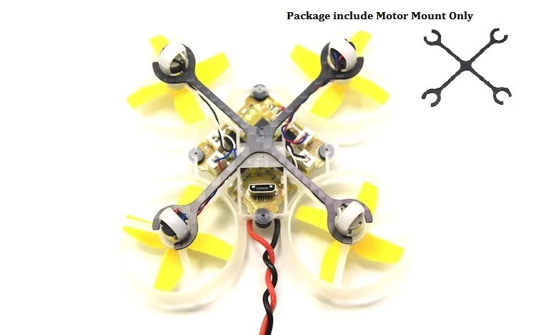 

Yuenhoang 1PC HB716 Tiny 6X 716 Motor Bracket Carbon Fiber Motor Fixed Mount 65mm Wheelbase Bracket for RC Mini Quadcopter Drone