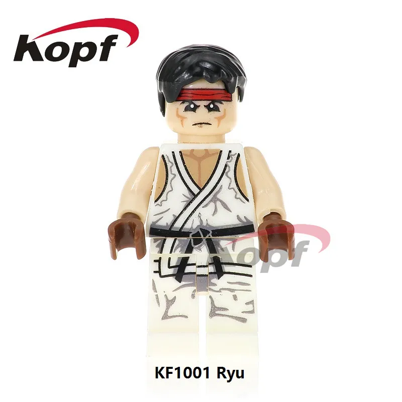 

Single Sale Building Blocks Super Heroes Street Ryu Guile Zangief Honda Vega Blanka Action Bricks For Children Toys KF8008