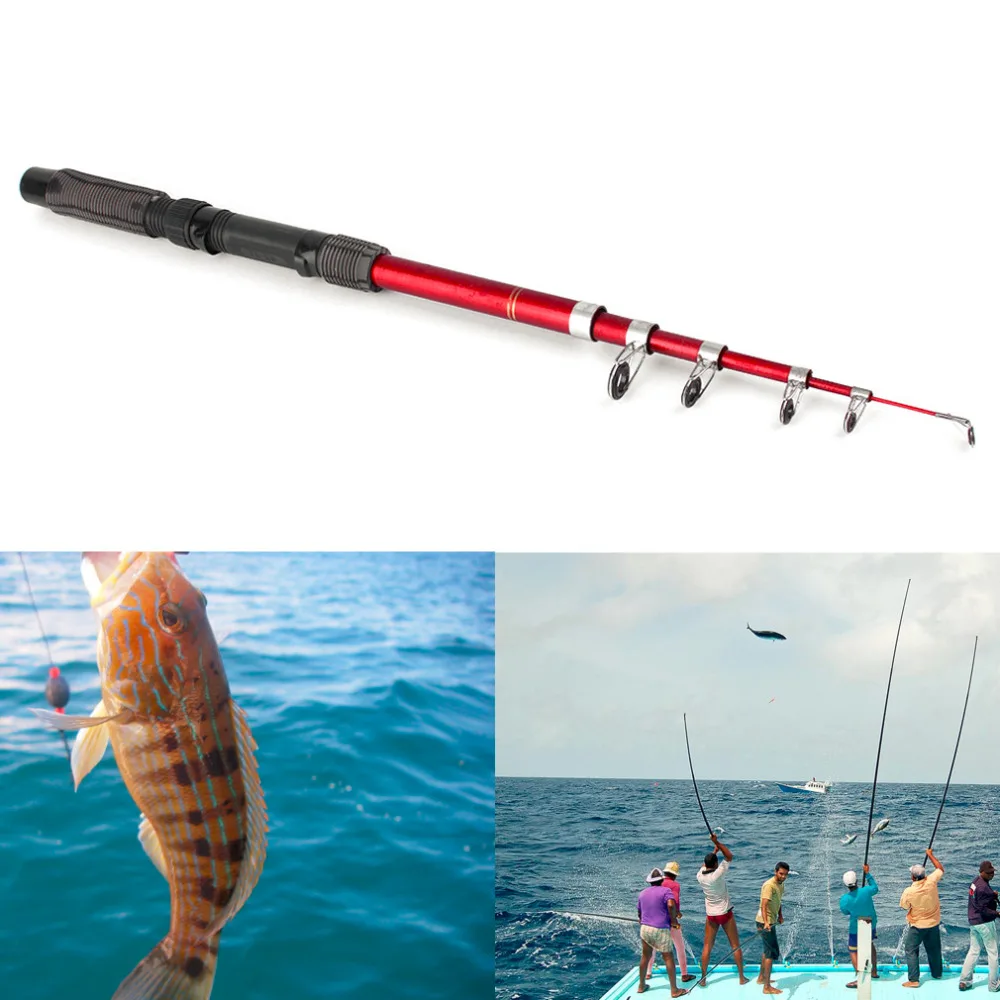 Carbon Fiber Telescopic Pocket Travels Spinning Pole Mini Travel Sea Fishing Rod