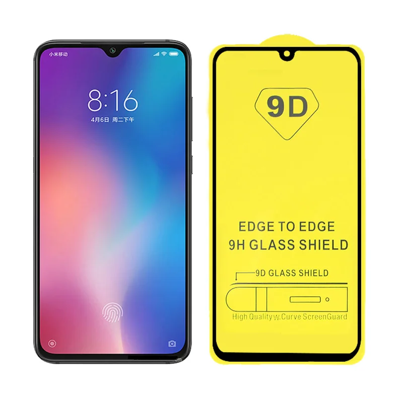 Закаленное стекло 9D для Xiaomi Mi 9SE защитная пленка экрана 9 SE 9T 9X|Защитные стёкла и