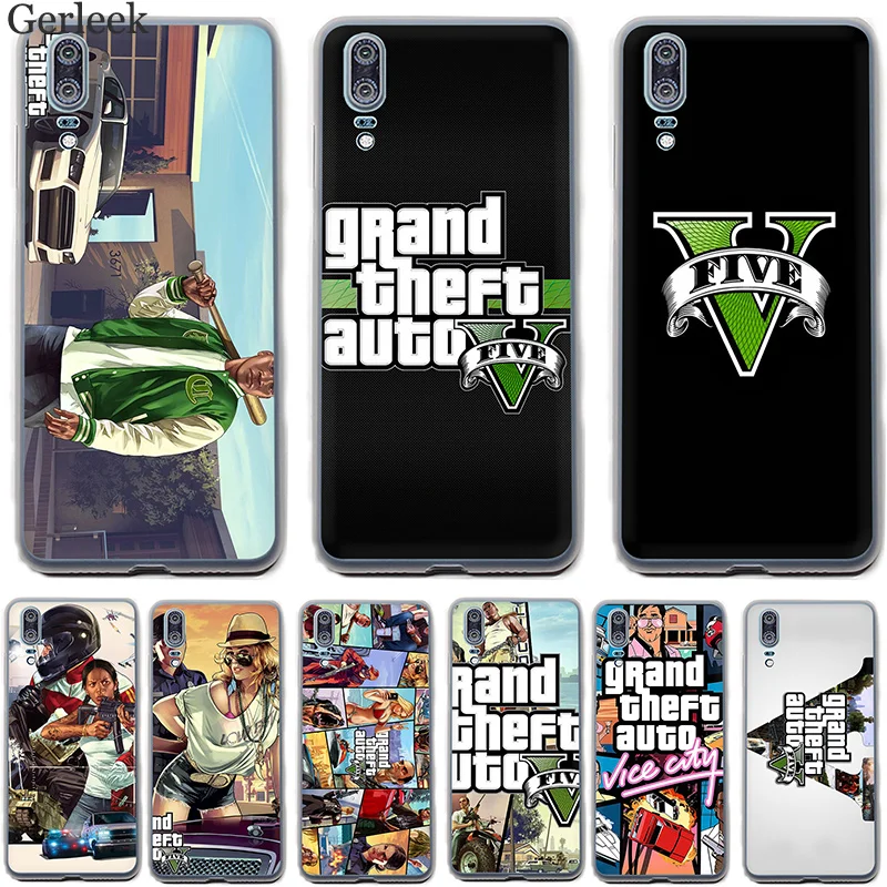 Чехол для Huawei P30 P9 P8 P10 P20 Lite Plus Pro MINI P Smart Rockstar Gta 5 Grand Theft Hard Cover | Мобильные телефоны и
