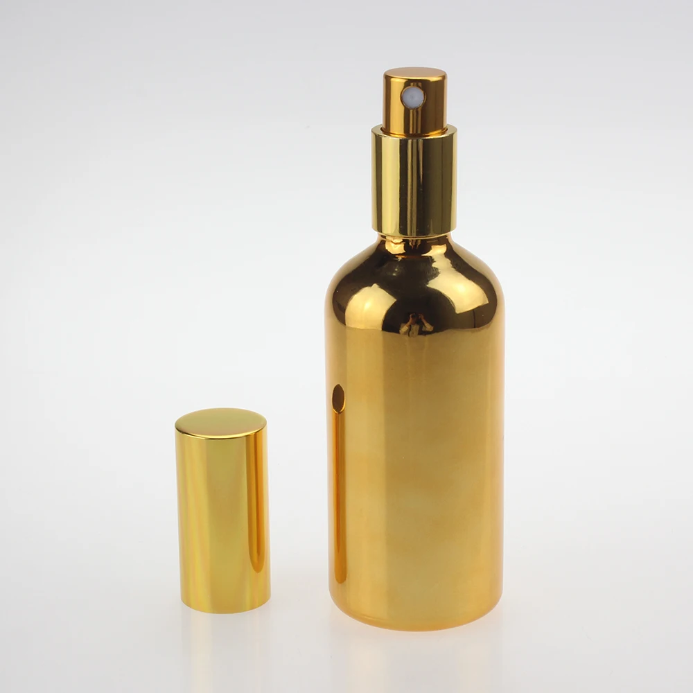 Goedkoop Ronde Vorm Grote Cosmetische Verpakkingen Parfum Fles 100 ml, Mist Spray Fles Met Aluminium Pomp