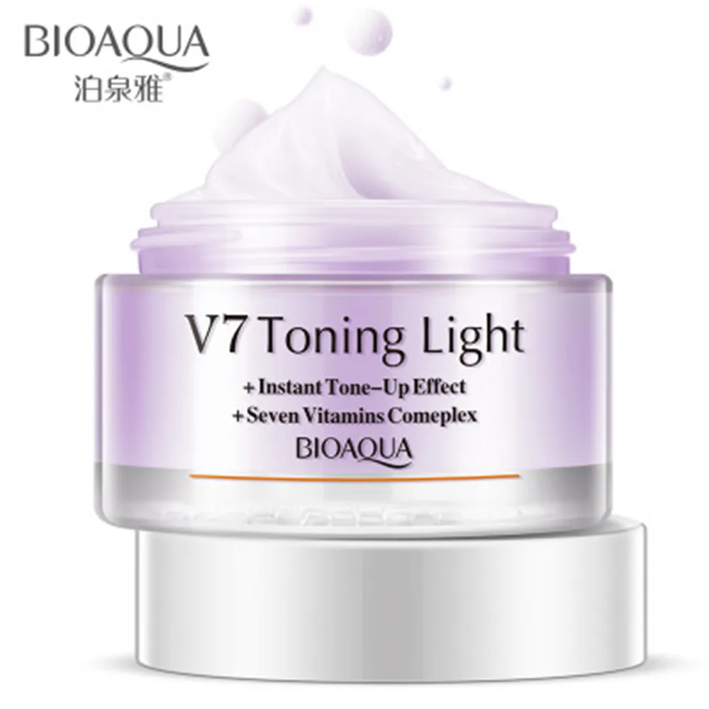 BIOAQUA V7cream мгновенный осветительный эффект крем для лица витаминный комплекс ремонт уход за кожей лица дневной крем и увлажняющие средства уход за лицом - Цвет: Purple
