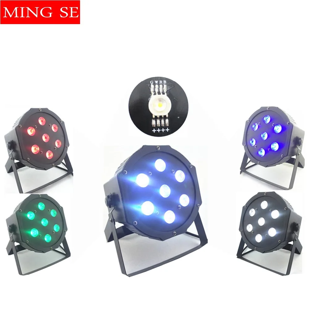 

New Seller 7x12w led Par lights RGBW 4in1 flat par led dmx512 disco lights professional stage dj equipment