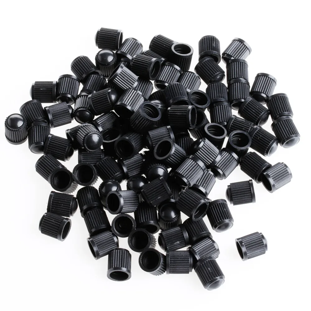 100x Black Plastic Auto Car Bike Motorcycle Truck wheel Tire Valve Stem