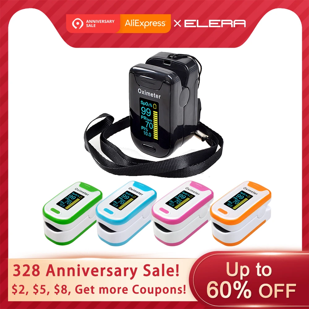

ELERA Alarm finger pulse oximeter Portable Sleep Monitoring OLED pulsioximetro SPO2 PR oximetro de dedo Digital oximeter finger
