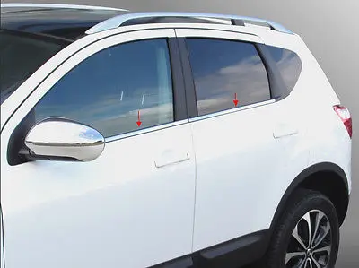 Комплект нижней отделки бокового окна из нержавеющей стали для Nissan Qashqai Dualis 2007-2012