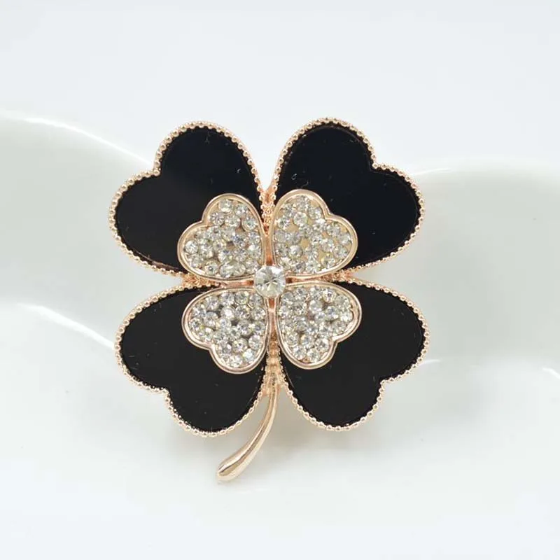 

Hot Sale Black White Double Colors Flower Brooch
