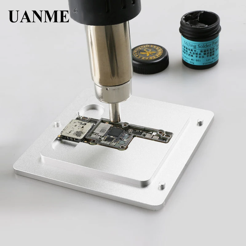 UANME MiJing Circuit Board PCB Holder Jig Explosion-proof Cooling Tin Platform For iPhone X  Motherboard Fixture Tool