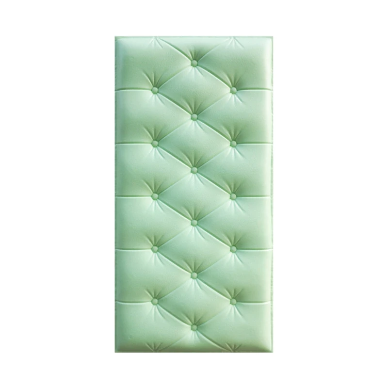 

Novel 3D Wall Sticker Solid Color PU Leather Foam Wall Decal for Parlor Office Shipping