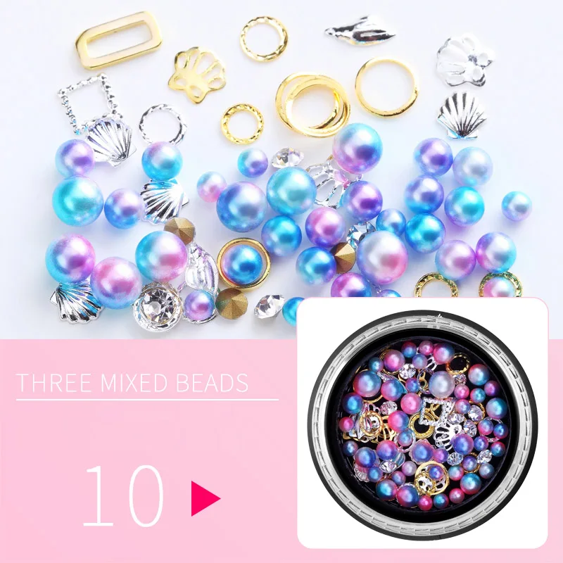 MORDDA Nail Jewlery For Nail Design Glitter Jewelry Glass Charm Diamond Nail Art Decoration 3D Nail Art Decoration For Manicure - Цвет: 10