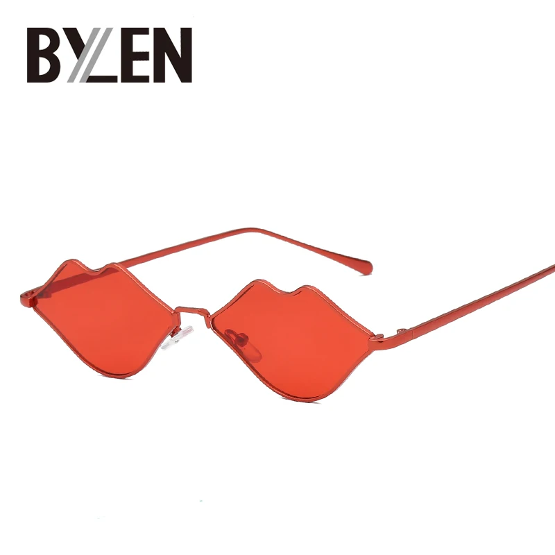 

Small Lips Red Sunglasses Women Brand Designer Sun Glasses Alloy Frame Retro Herat Party Female Shades Glasses Shades UV400
